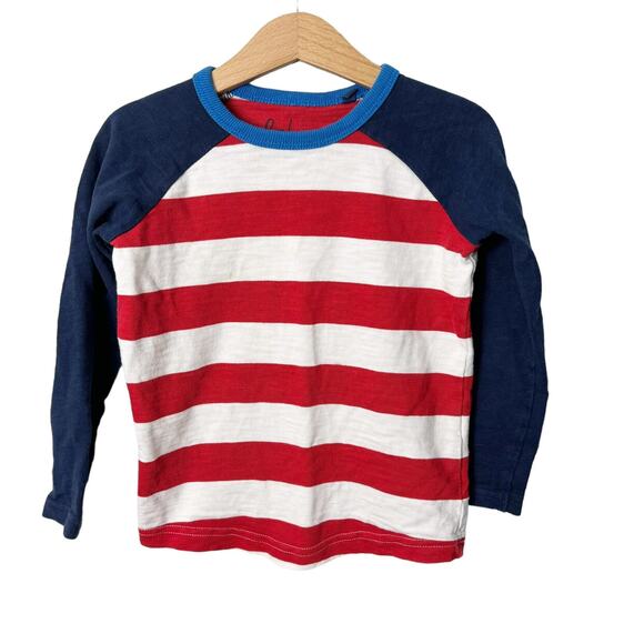 Mini Boden Red And White Striped Tee - Picture 1 of 5